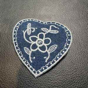 Heart Western Boho Iron On Patch Embroidered‎ Floral Vine Denim for Cowgirl DIY